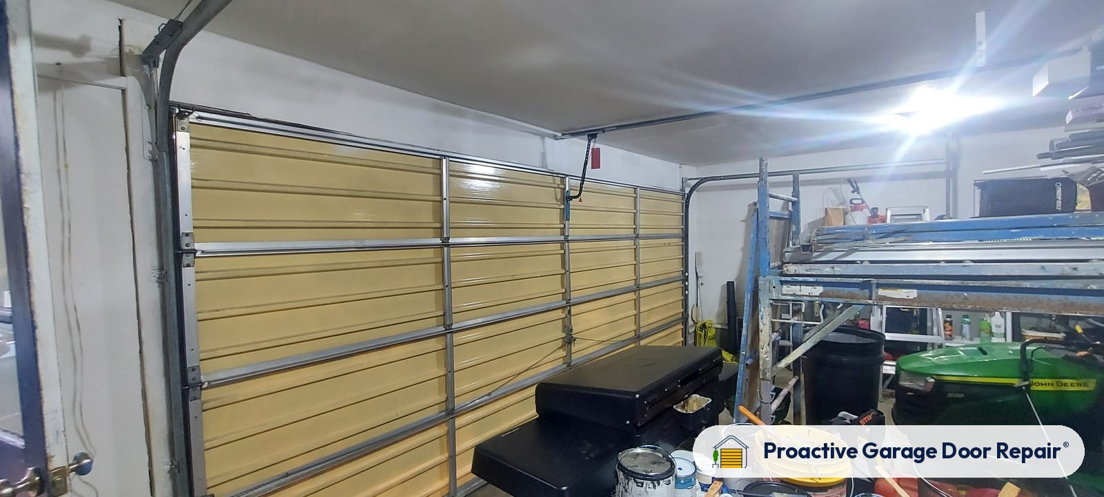 Inside view of a garage door after a Proactive Garage Door Repair visit