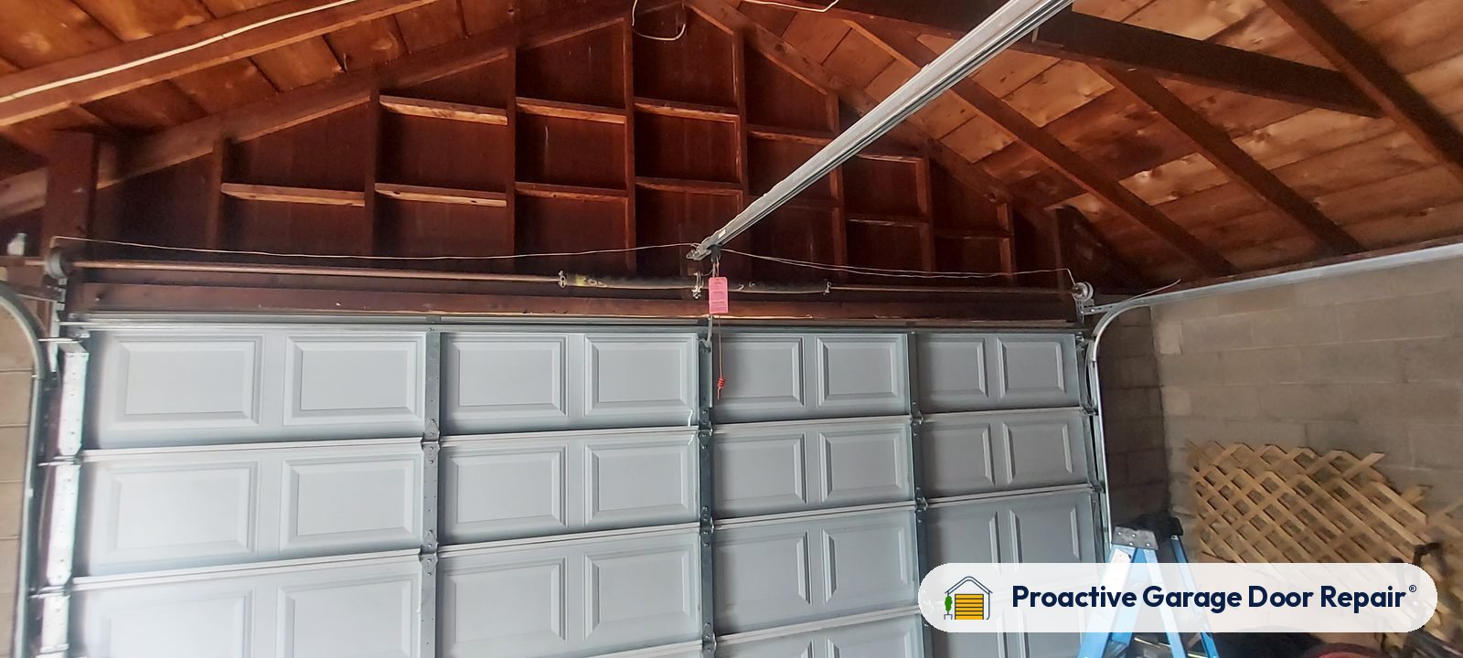 Inside view of a garage door after a Proactive Garage Door Repair visit