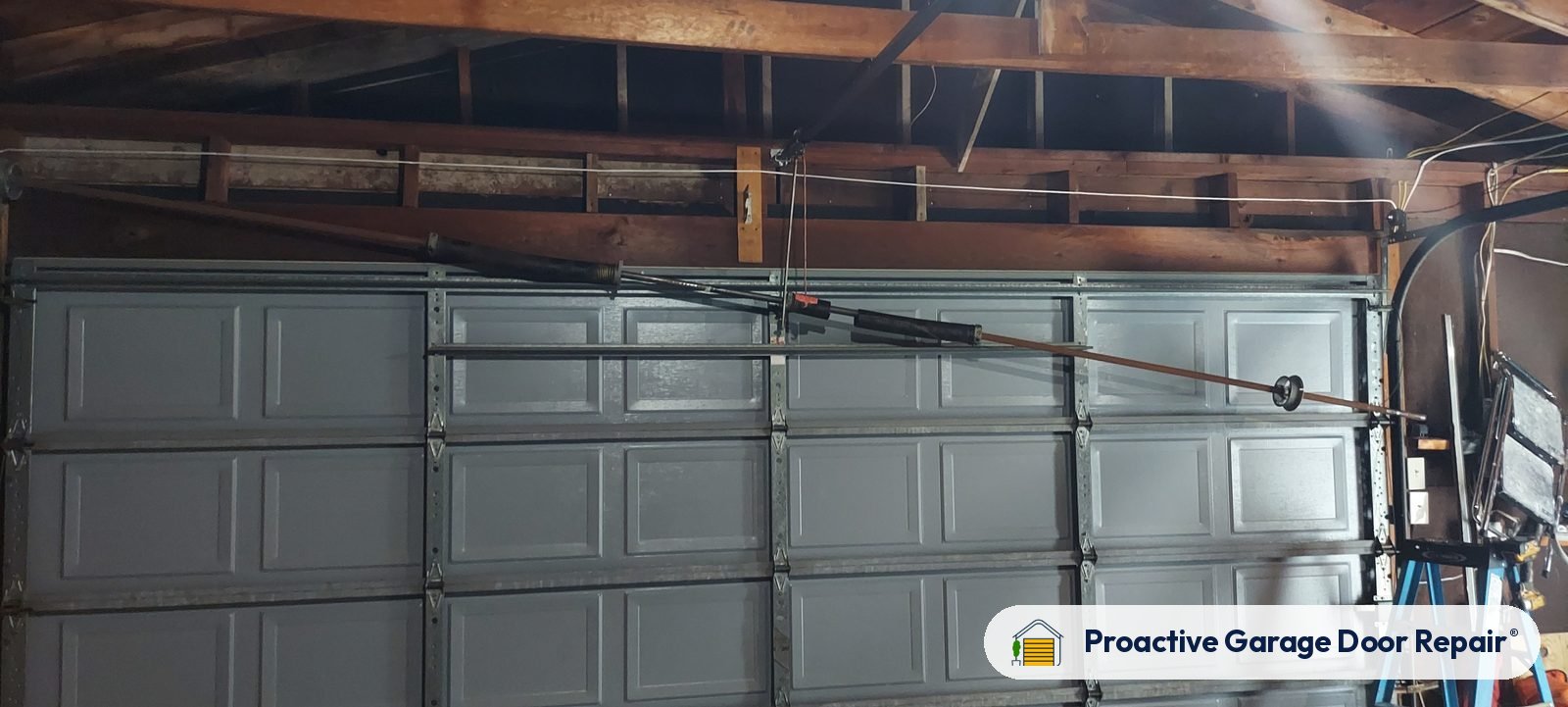 Inside view of a garage door after a Proactive Garage Door Repair visit