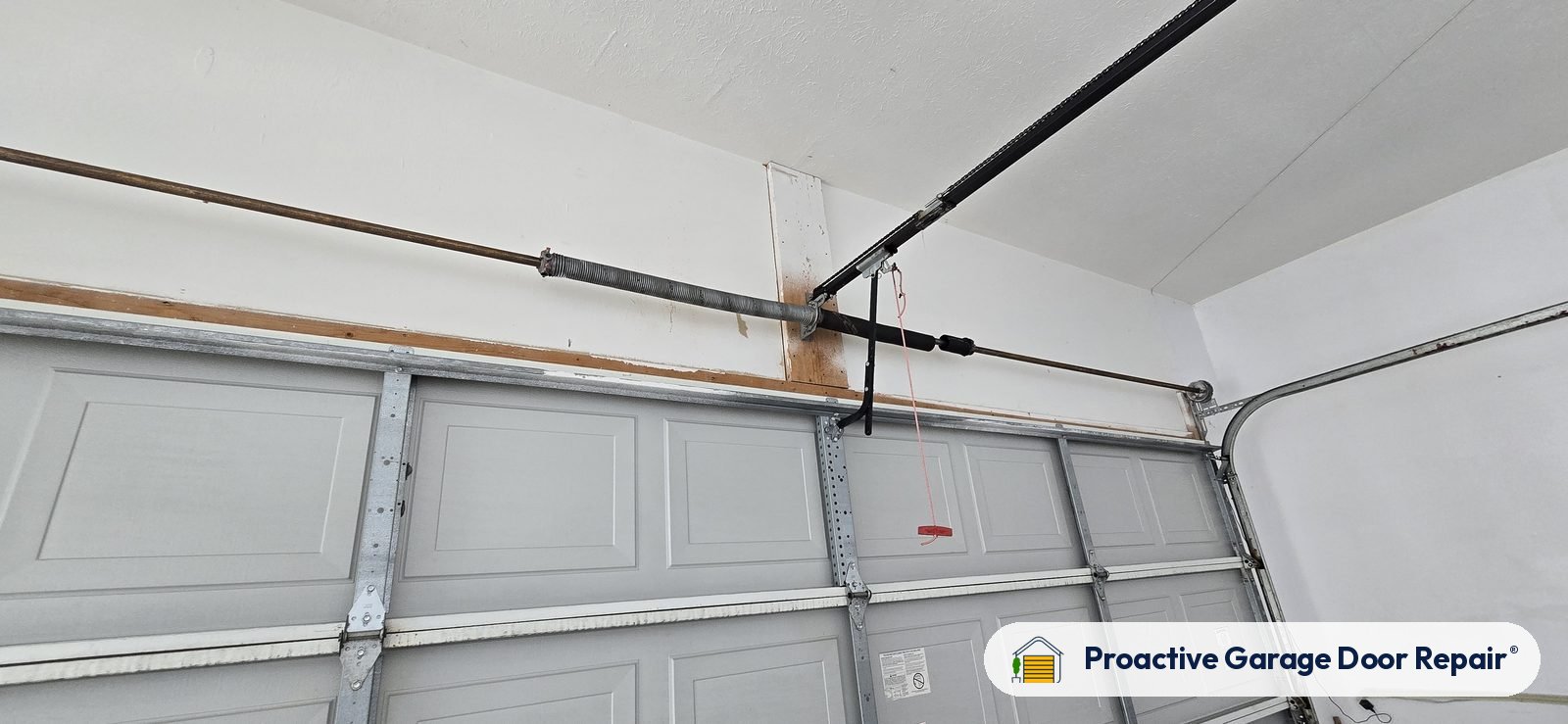 Inside view of a garage door after a Proactive Garage Door Repair visit