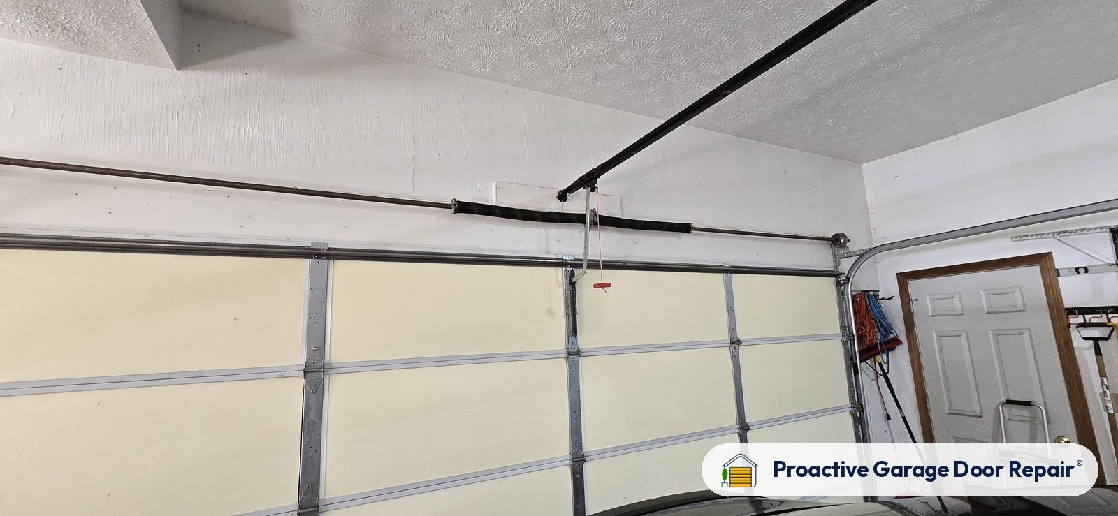 Inside view of a garage door after a Proactive Garage Door Repair visit