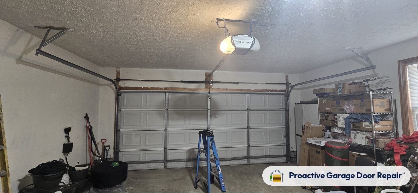 Inside view of a garage door after a Proactive Garage Door Repair visit
