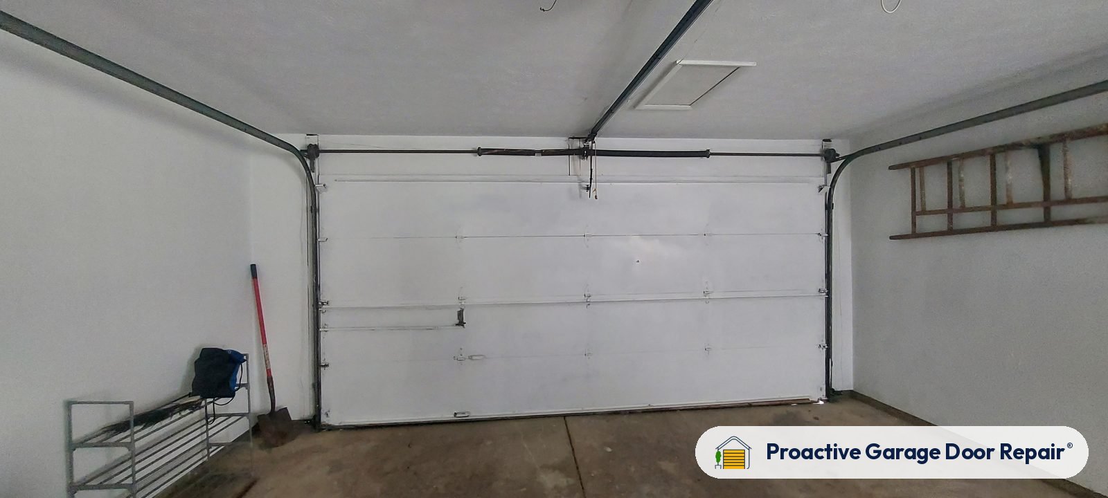 Inside view of a garage door after a Proactive Garage Door Repair visit