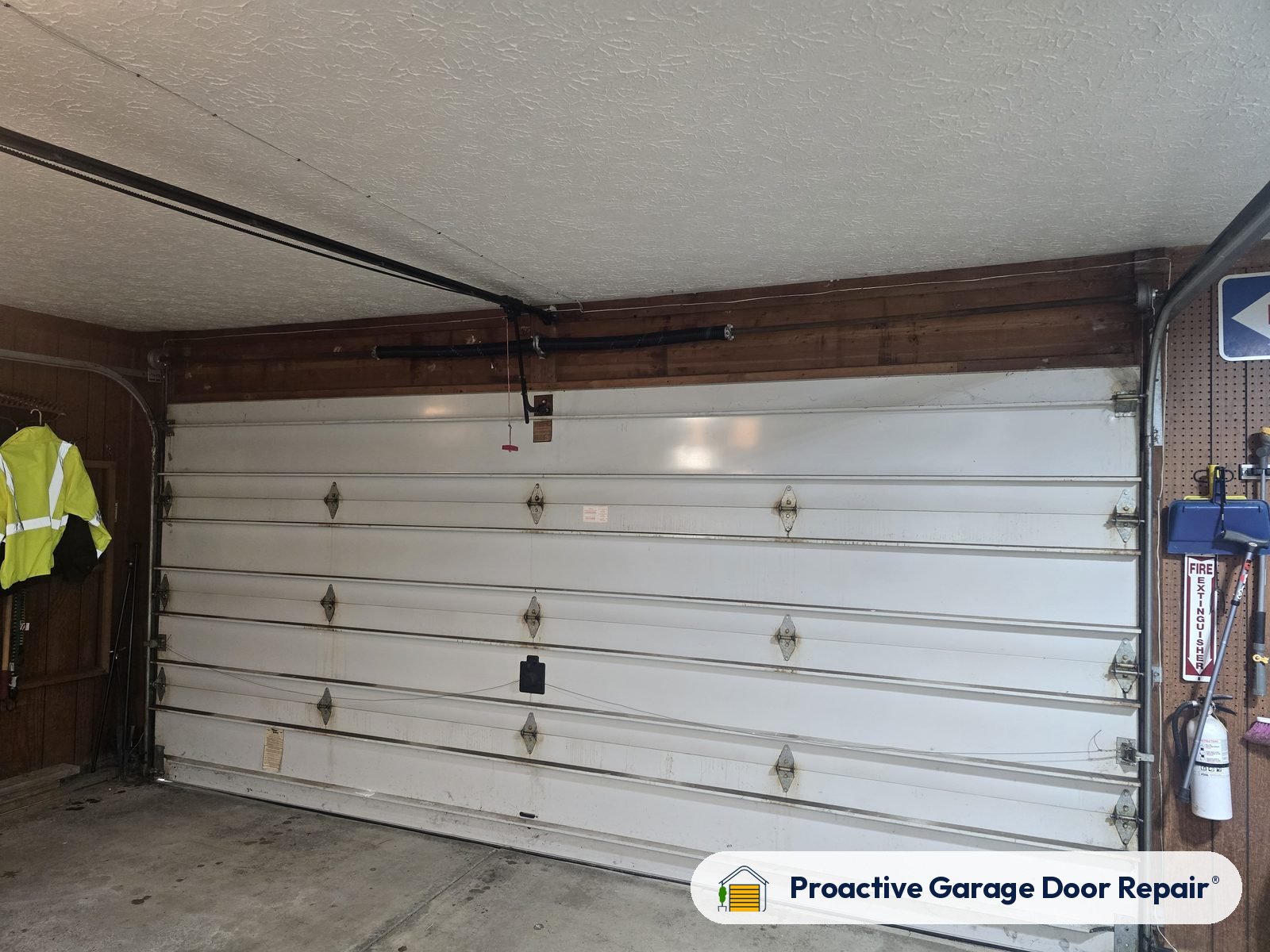 Inside view of a garage door after a Proactive Garage Door Repair visit