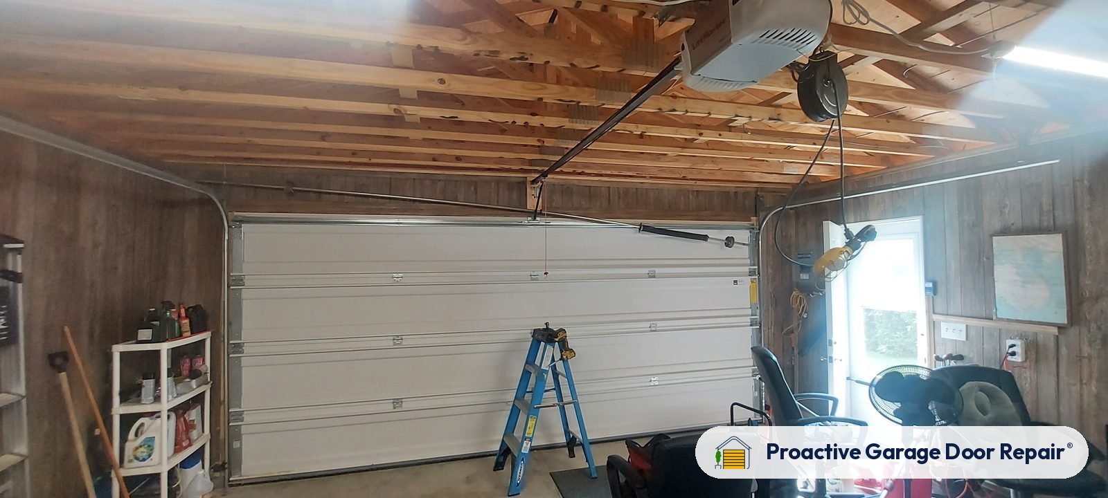 Inside view of a garage door after a Proactive Garage Door Repair visit