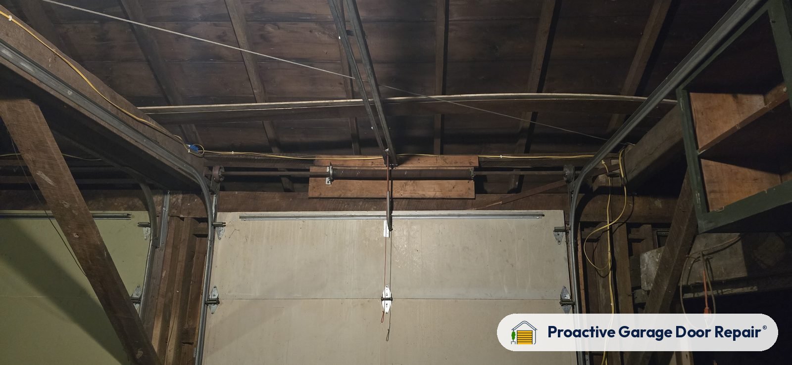 Inside view of a garage door after a Proactive Garage Door Repair visit
