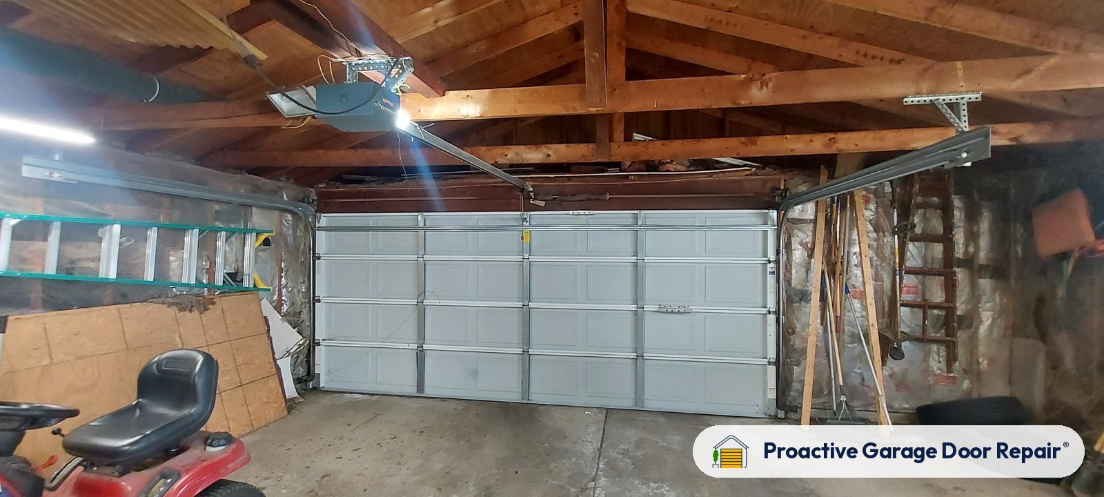 Inside view of a garage door after a Proactive Garage Door Repair visit