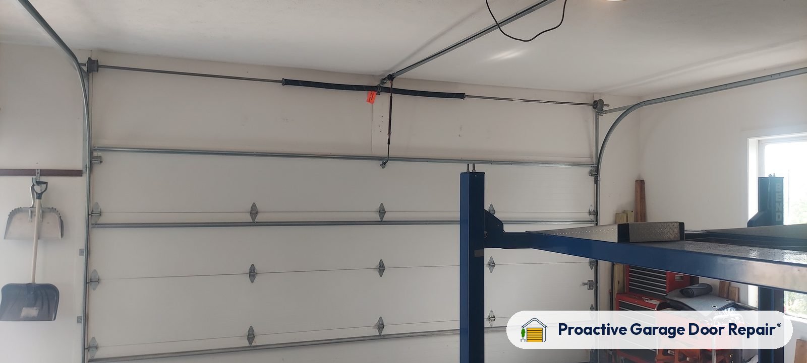 Inside view of a garage door after a Proactive Garage Door Repair visit