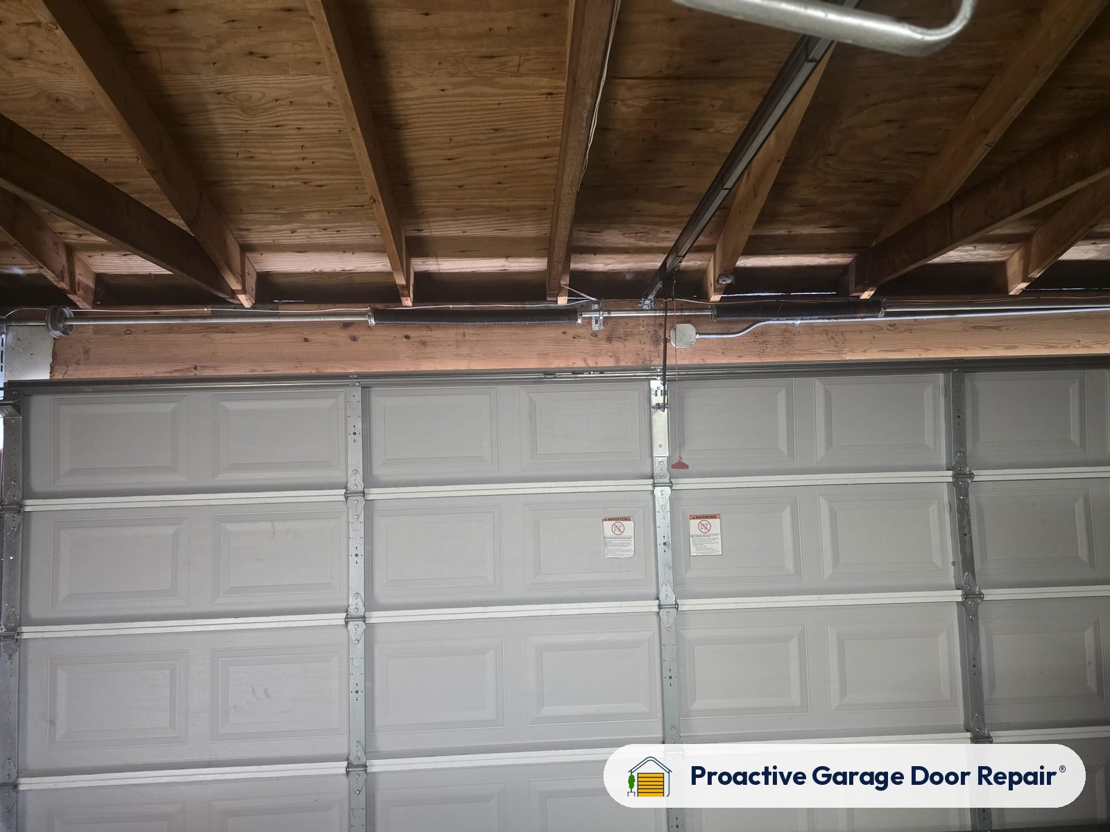 Inside view of a garage door after a Proactive Garage Door Repair visit, photo 3