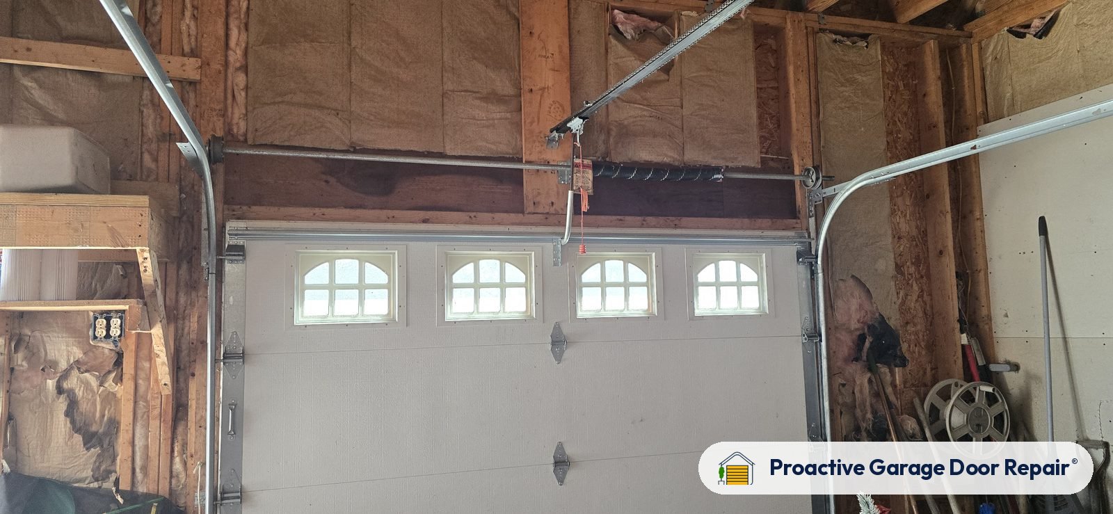 Inside view of a garage door after a Proactive Garage Door Repair visit