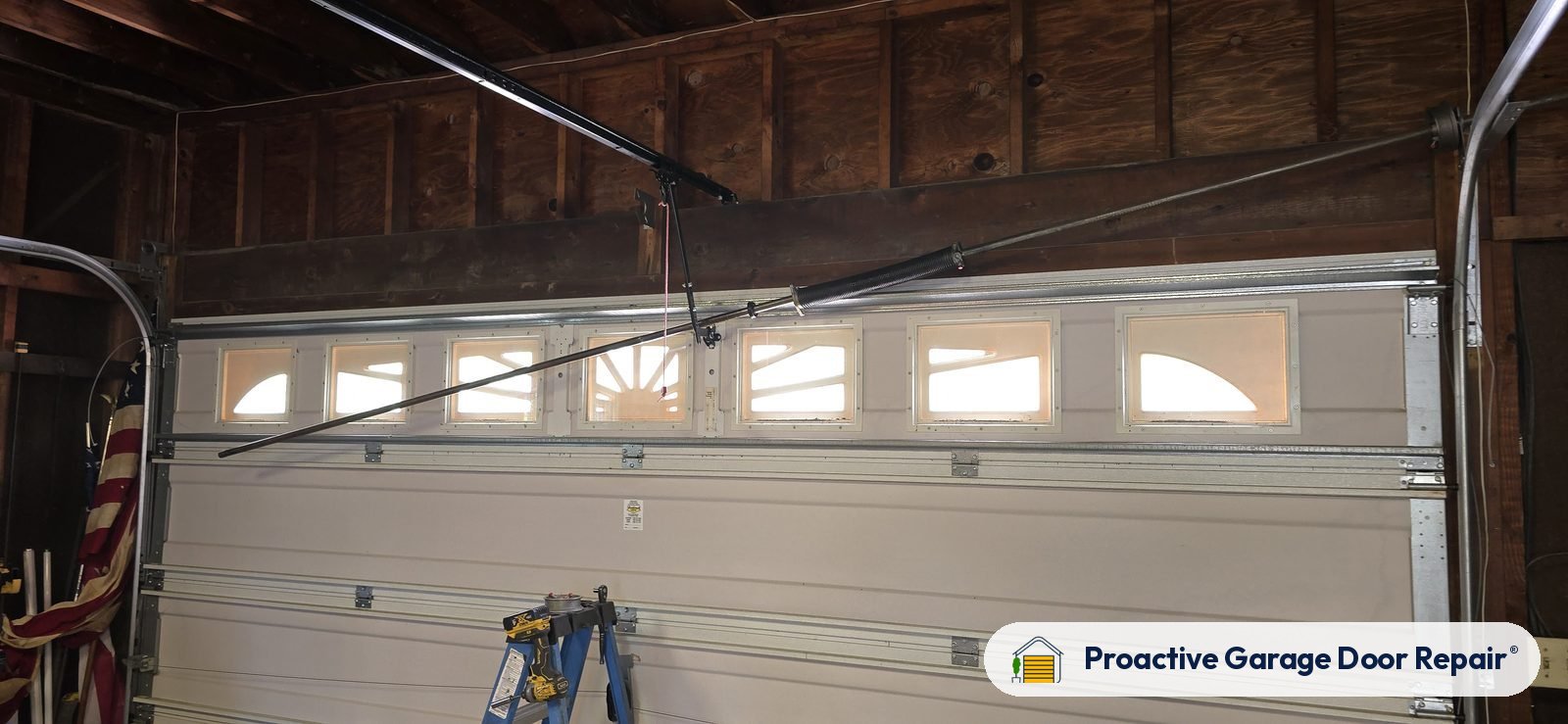 Inside view of a garage door after a Proactive Garage Door Repair visit, photo 2