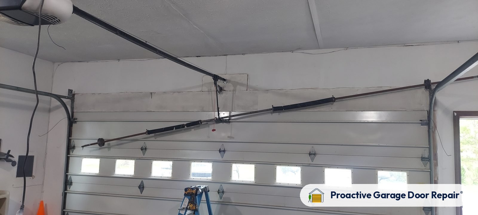 Inside view of a garage door after a Proactive Garage Door Repair visit
