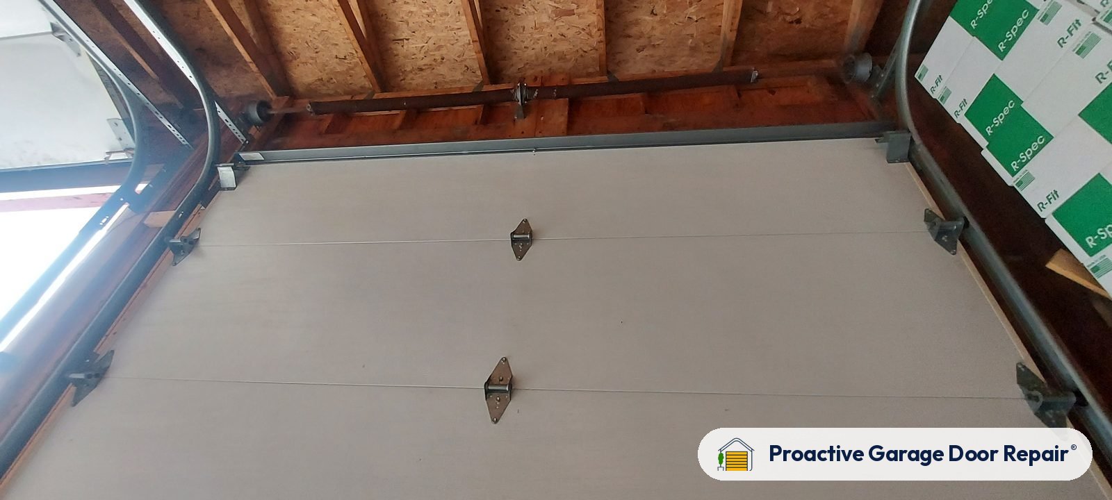 Inside view of a garage door after a Proactive Garage Door Repair visit