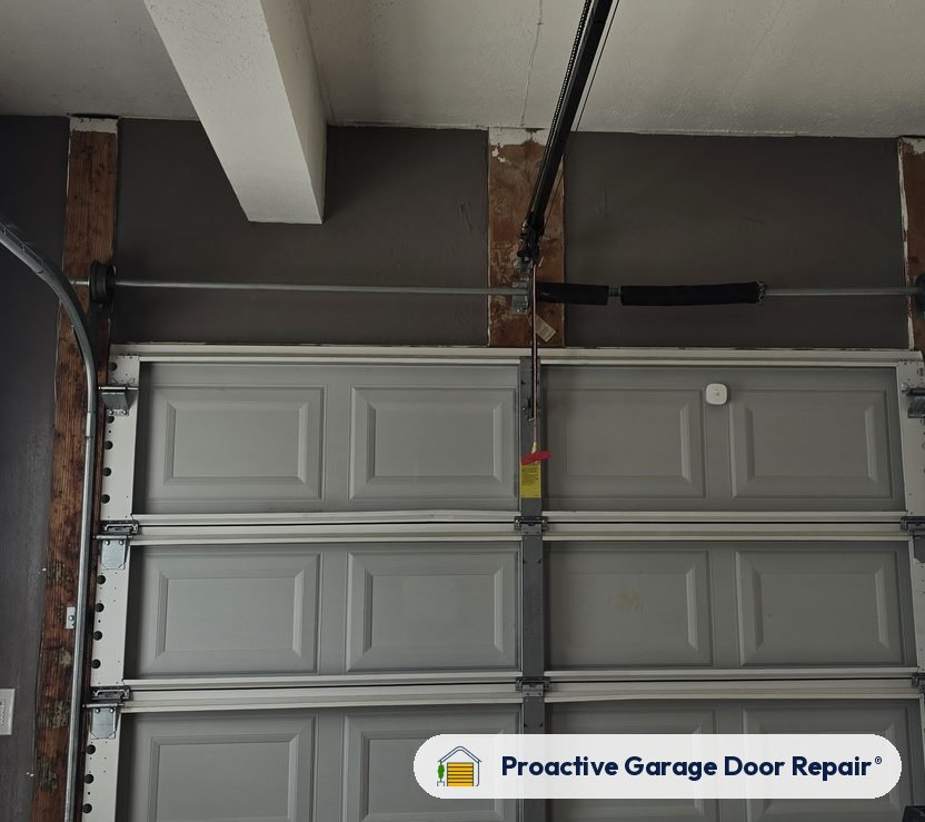 Inside view of a garage door after a Proactive Garage Door Repair visit in Brunswick, Ohio, photo 2