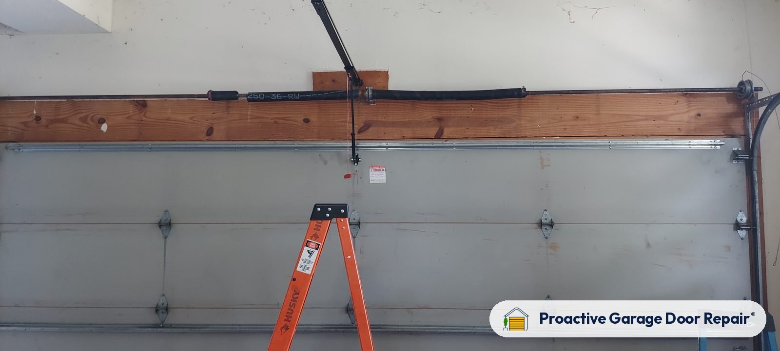 Inside view of a garage door after a Proactive Garage Door Repair visit in Hudson, Ohio, photo 2