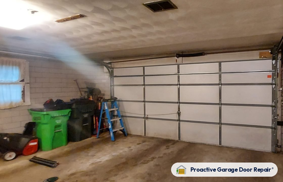 Inside view of a garage door after a Proactive Garage Door Repair visit in North Canton, Ohio, photo 2
