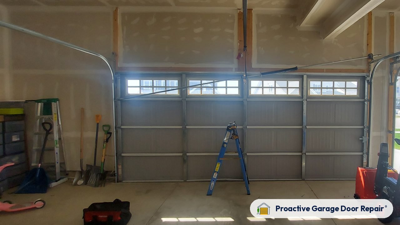 Inside view of a garage door after a Proactive Garage Door Repair visit in North Ridgeville, Ohio, photo 2