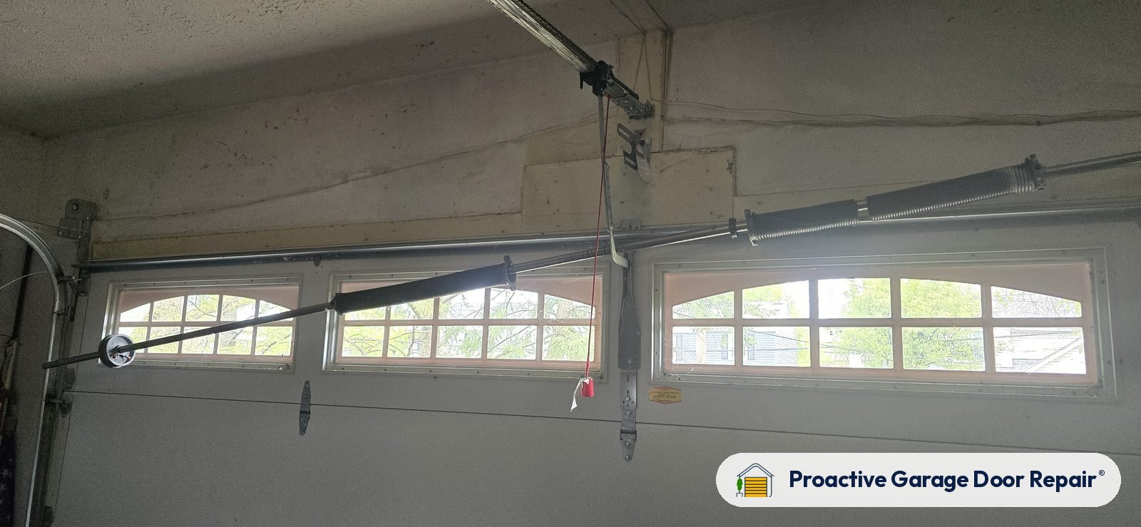 Inside view of a garage door after a Proactive Garage Door Repair visit in Rocky River, Ohio