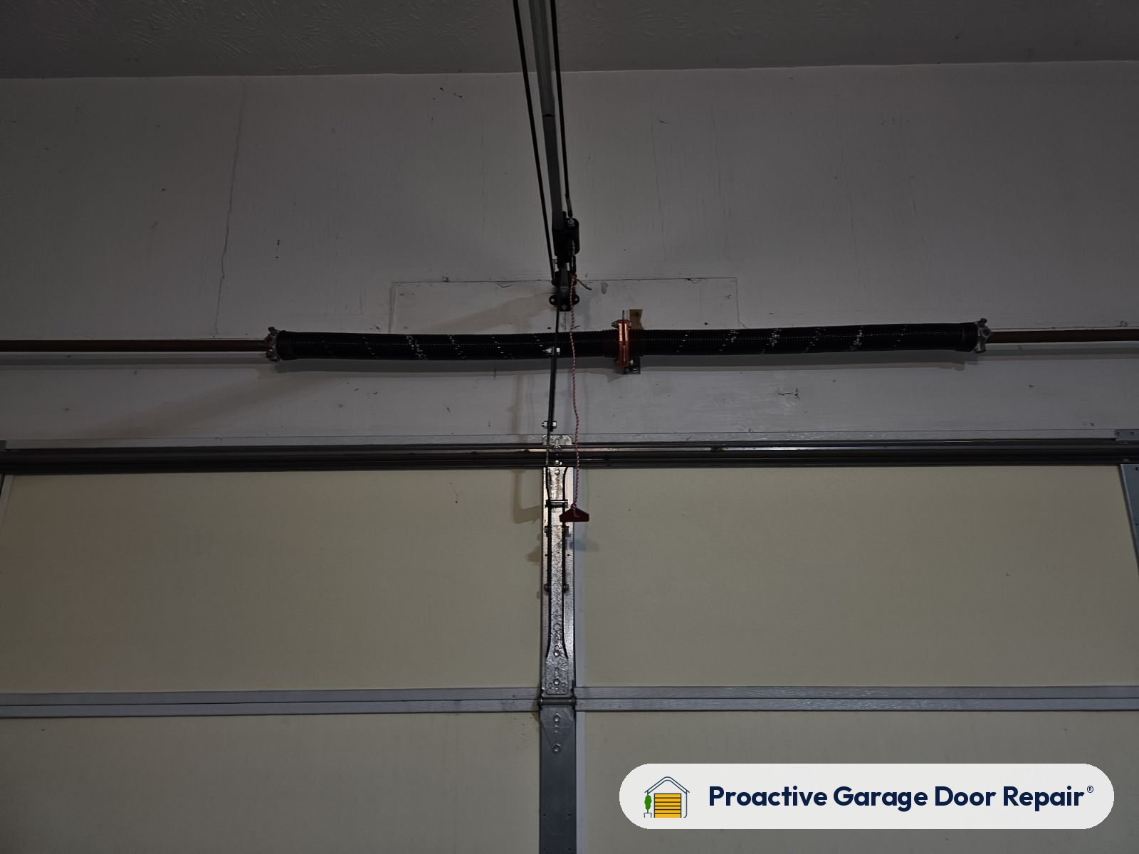Garage door spring replacement job by Proactive Garage Door Repair