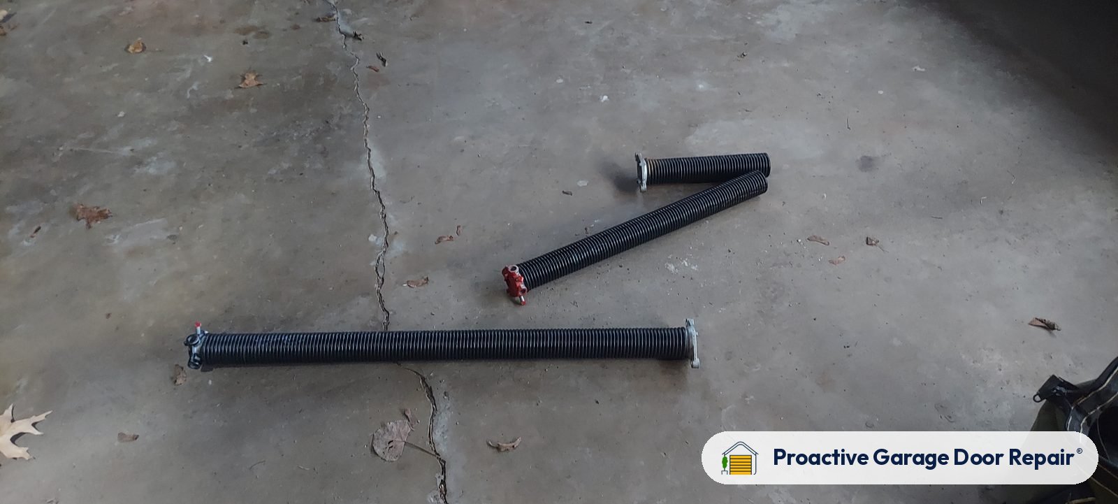 Garage door spring replacement job by Proactive Garage Door Repair