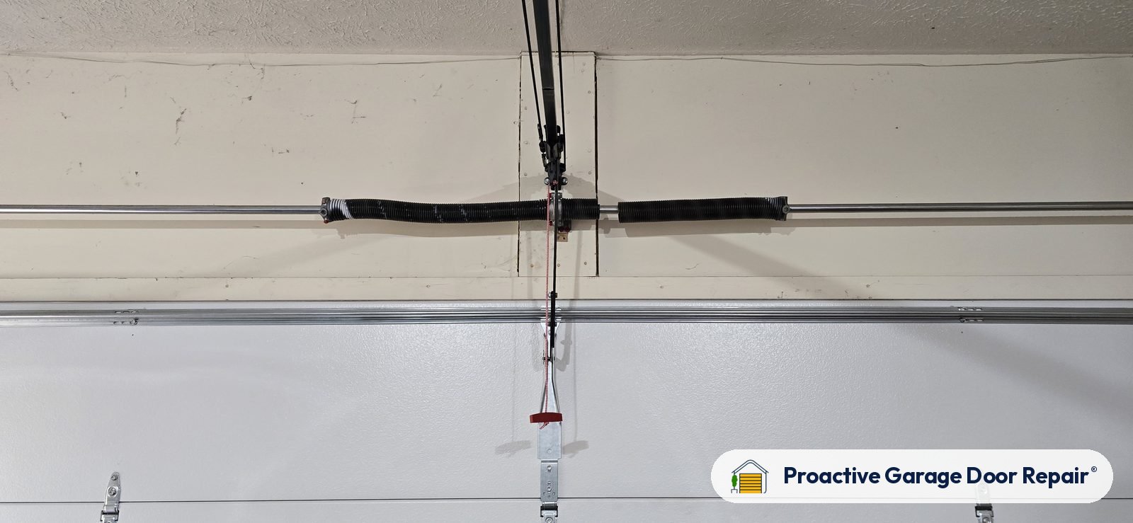 Garage door spring replacement job by Proactive Garage Door Repair