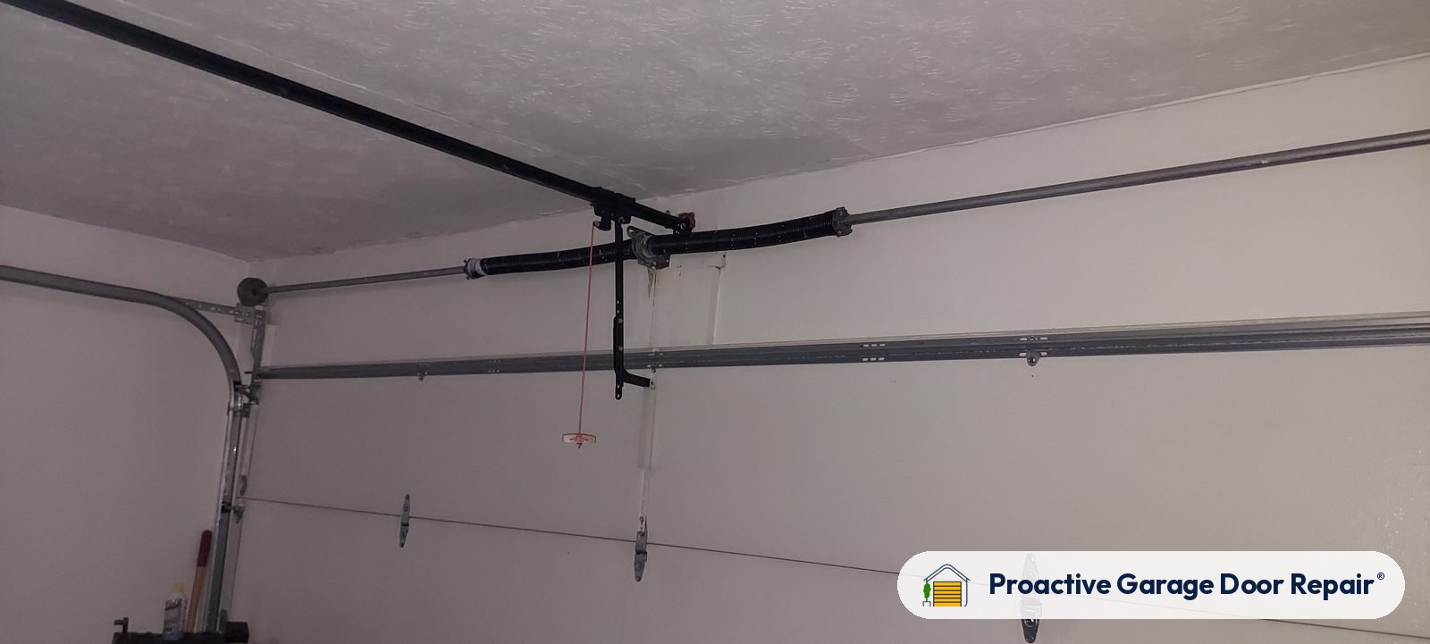 Garage door spring replacement job by Proactive Garage Door Repair
