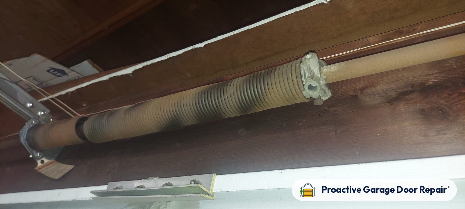 Garage door spring replacement job by Proactive Garage Door Repair