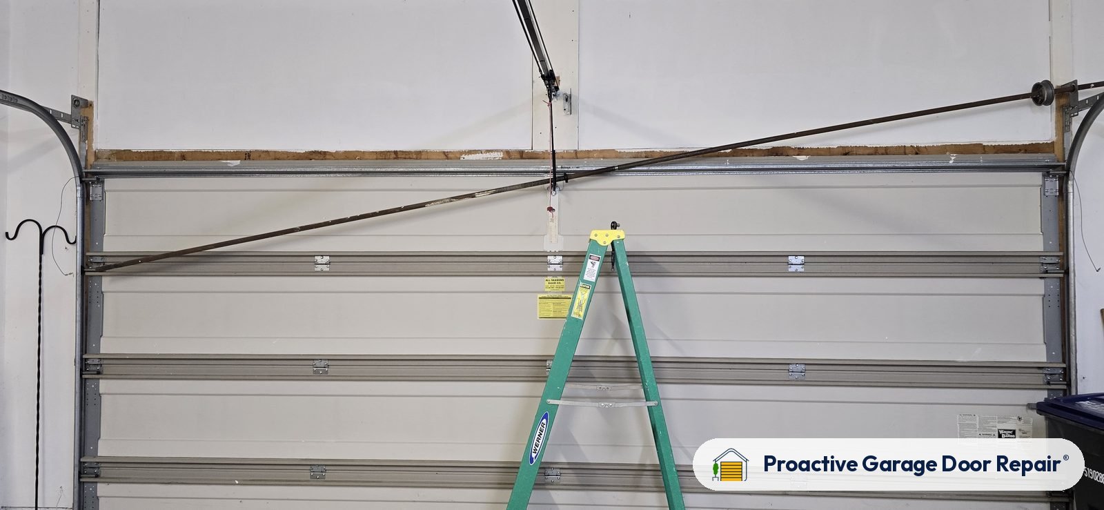 Garage door spring replacement job by Proactive Garage Door Repair