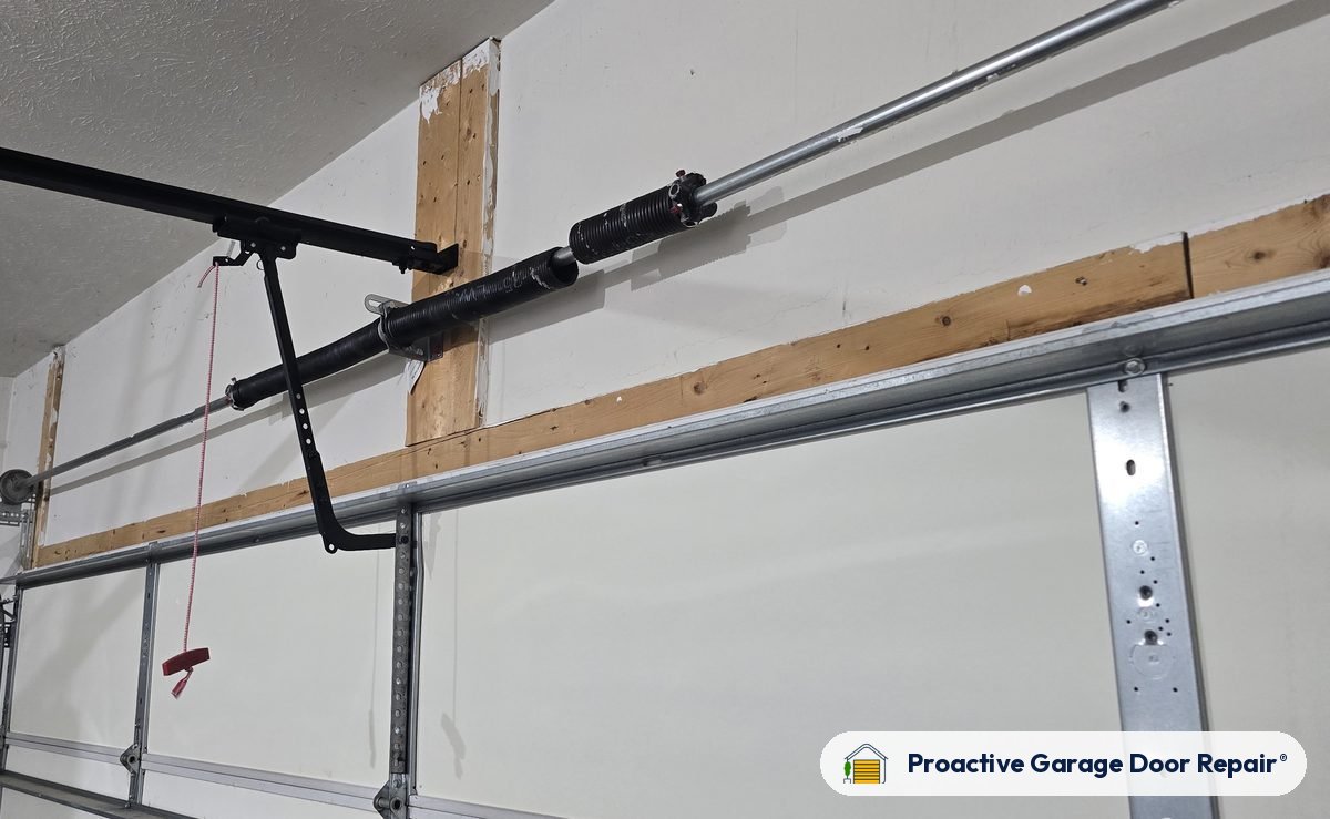 Garage door spring replacement job by Proactive Garage Door Repair