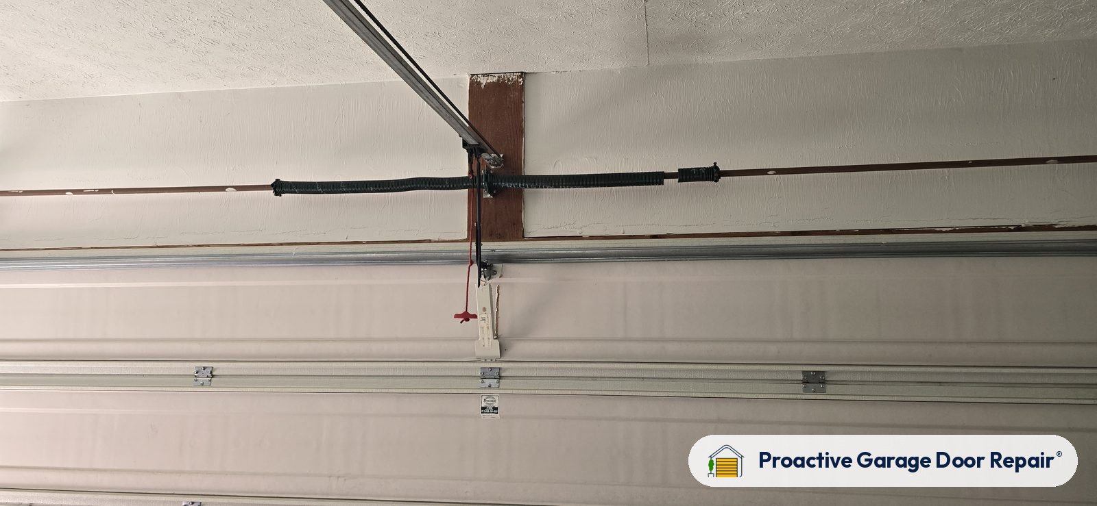 Garage door spring replacement job by Proactive Garage Door Repair
