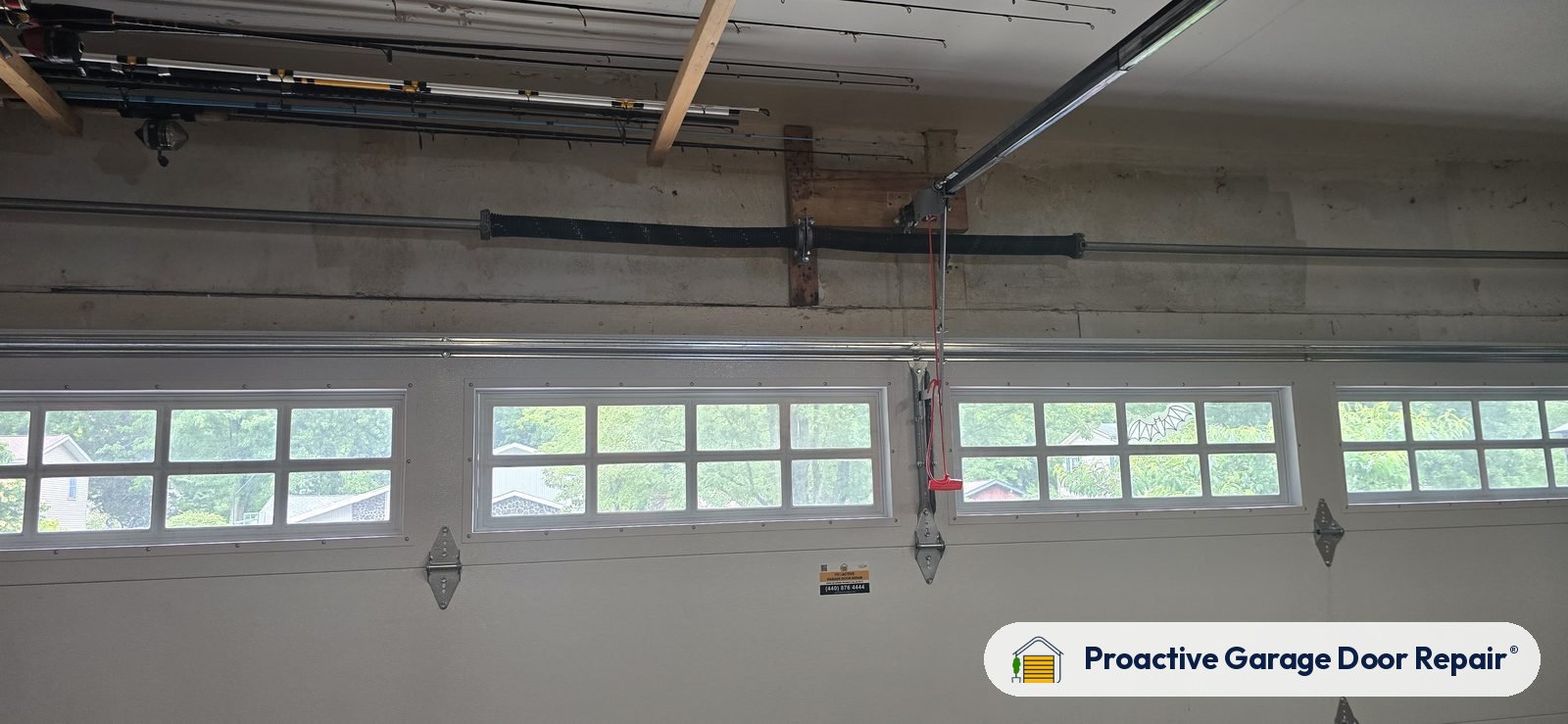 Garage door spring replacement job by Proactive Garage Door Repair