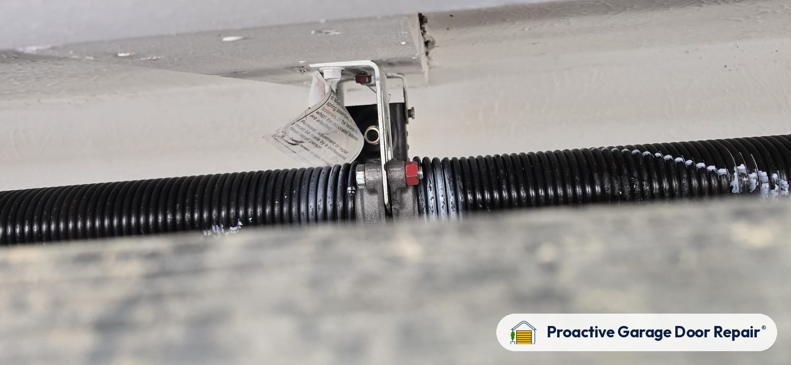 Garage door spring replacement job by Proactive Garage Door Repair