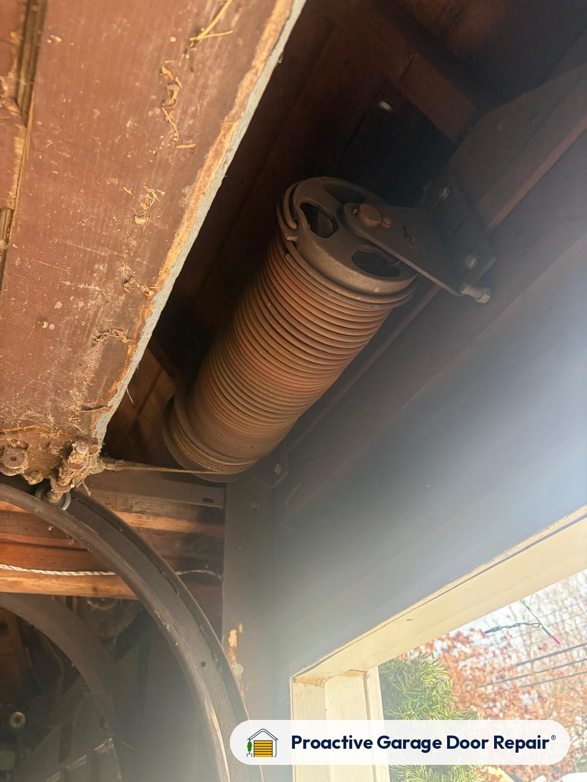 Garage door spring replacement job by Proactive Garage Door Repair