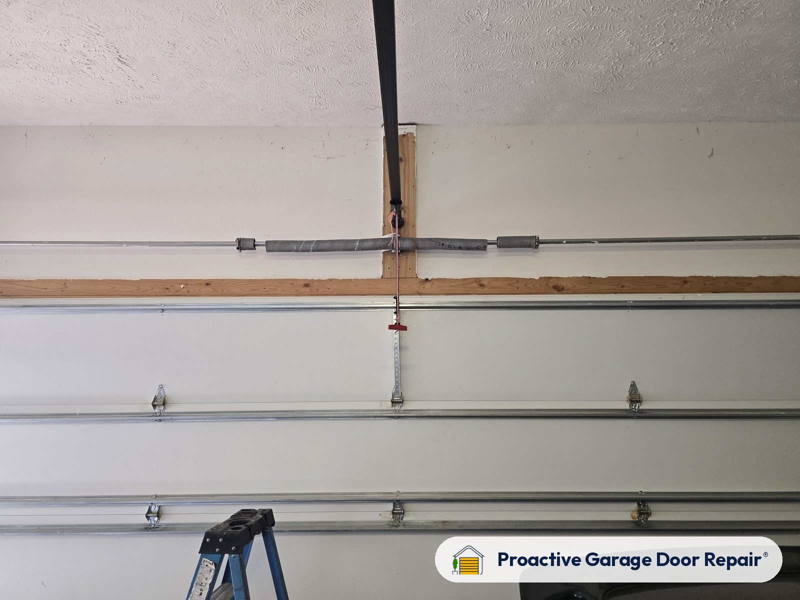 Garage door spring replacement job by Proactive Garage Door Repair
