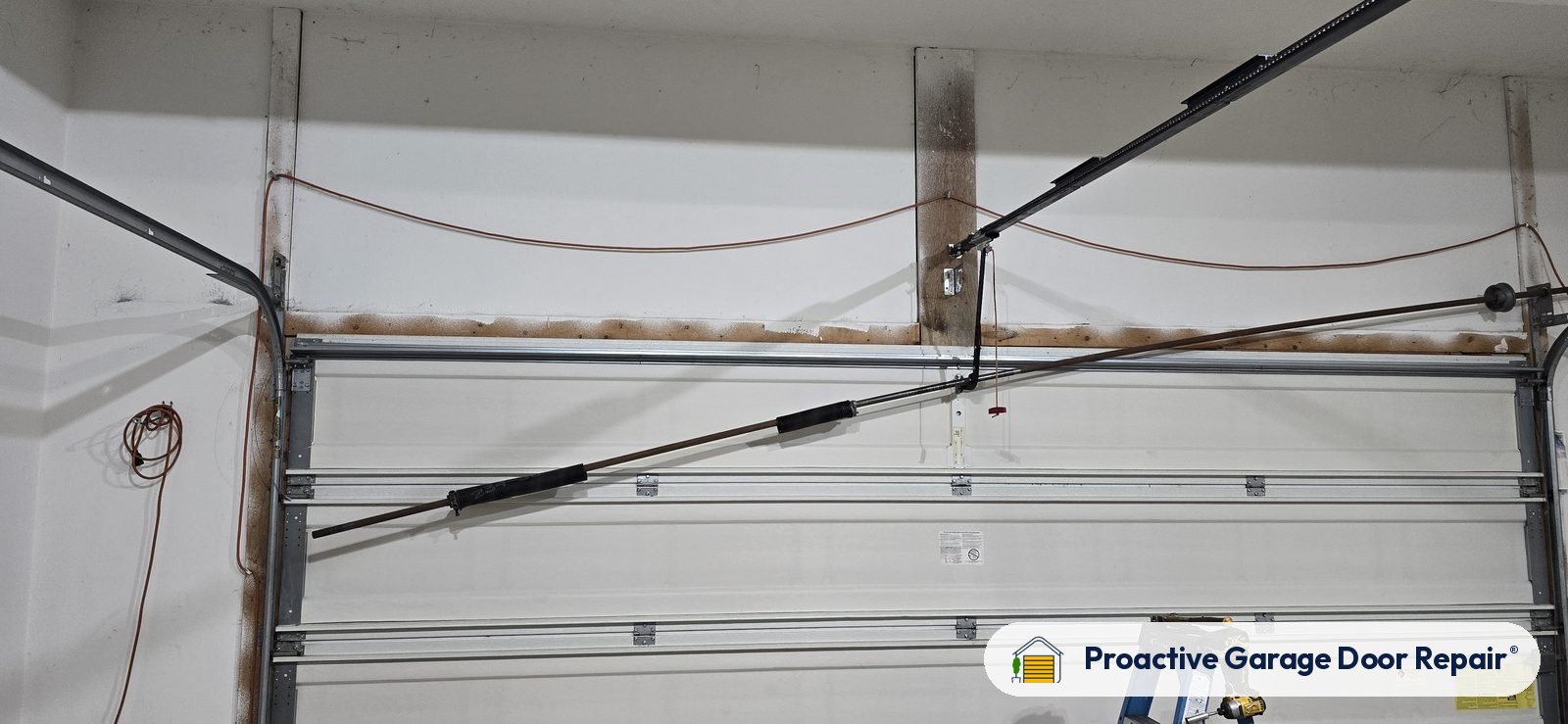 Garage door spring replacement job by Proactive Garage Door Repair