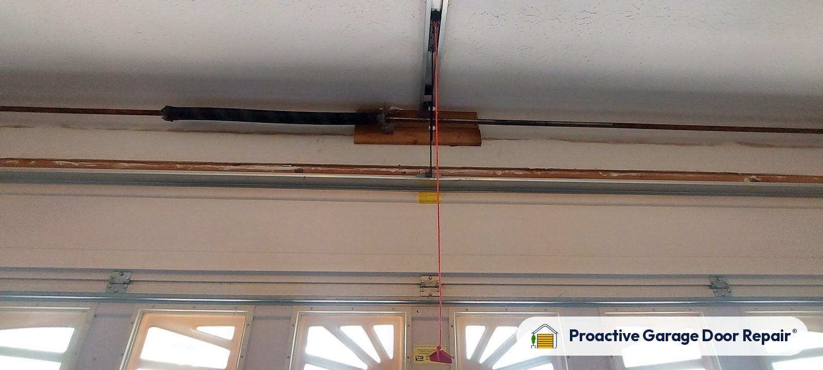 Garage door spring replacement job by Proactive Garage Door Repair in Akron, Ohio