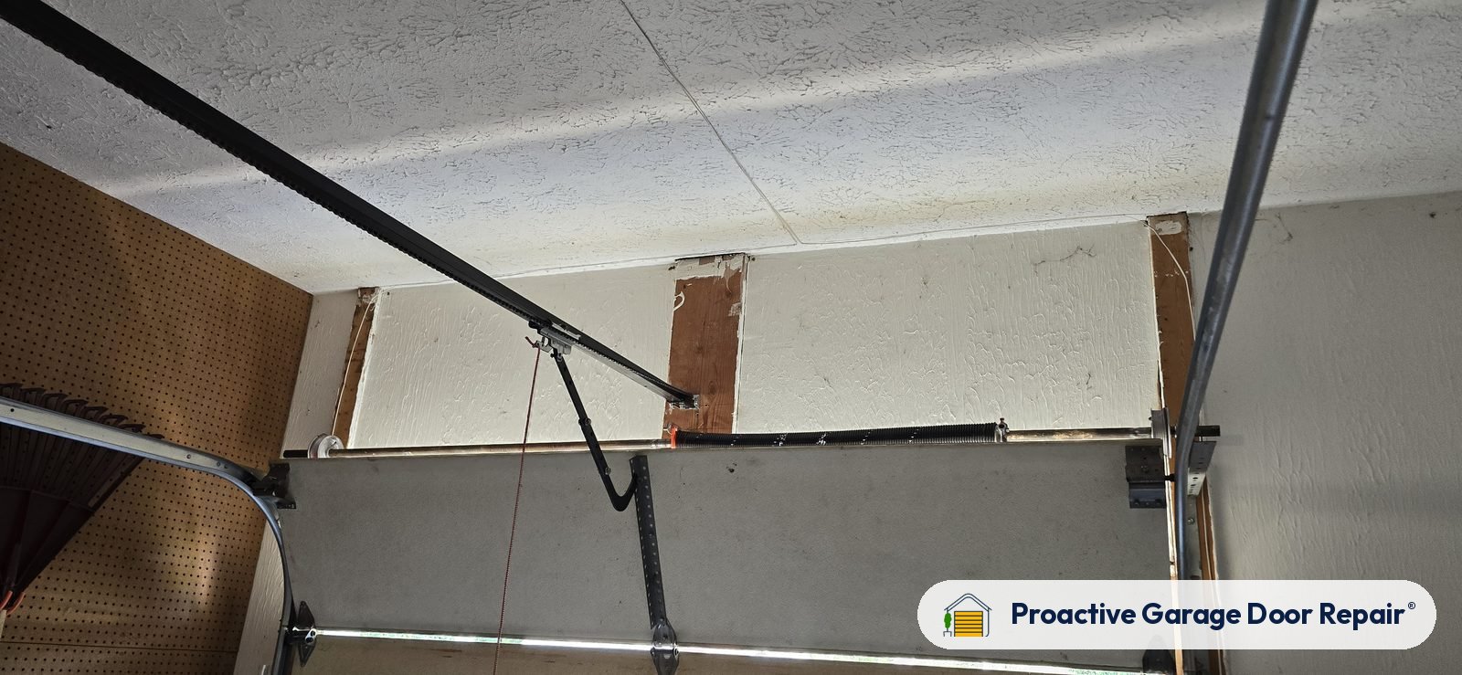 Garage door spring replacement job by Proactive Garage Door Repair in Avon, Ohio