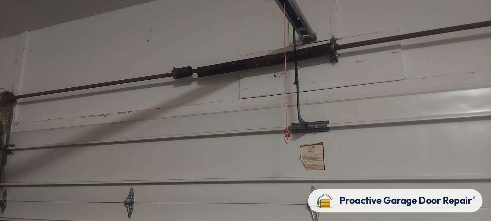 Garage door spring replacement job by Proactive Garage Door Repair in Brimfield Township, Ohio