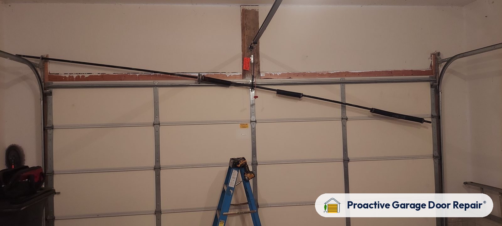 Garage door spring replacement job by Proactive Garage Door Repair in Elyria, Ohio
