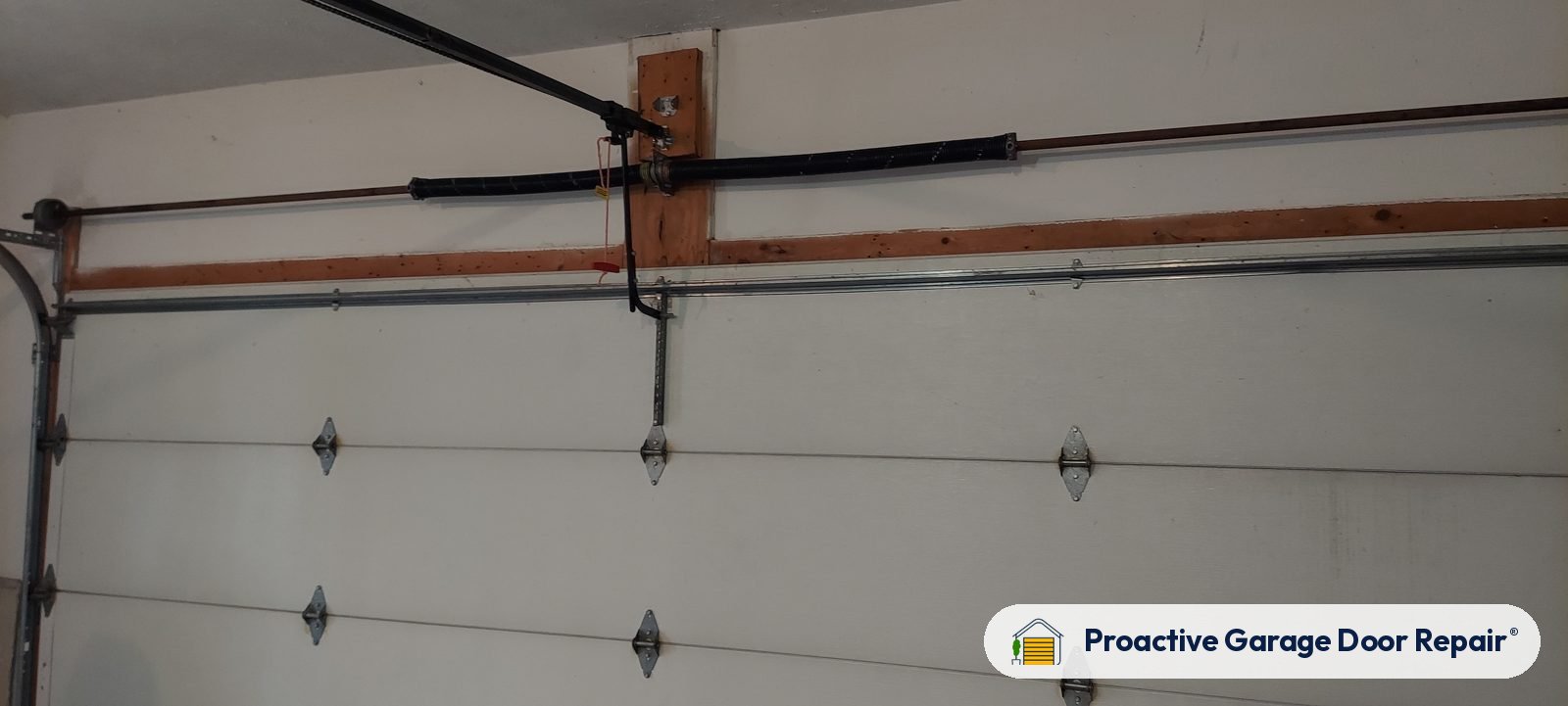 Garage door spring replacement job by Proactive Garage Door Repair in Kent, Ohio, photo 2