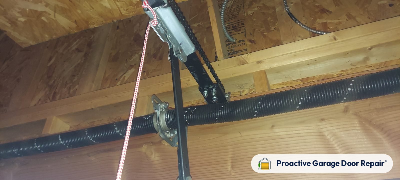 Garage door spring replacement job by Proactive Garage Door Repair in Rocky River, Ohio