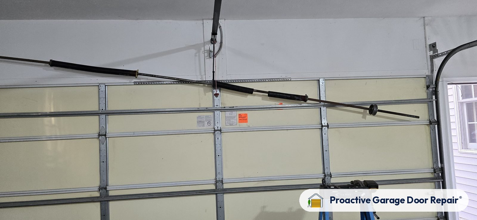 Garage door springs replaced and adjusted by Proactive Garage Door Repair