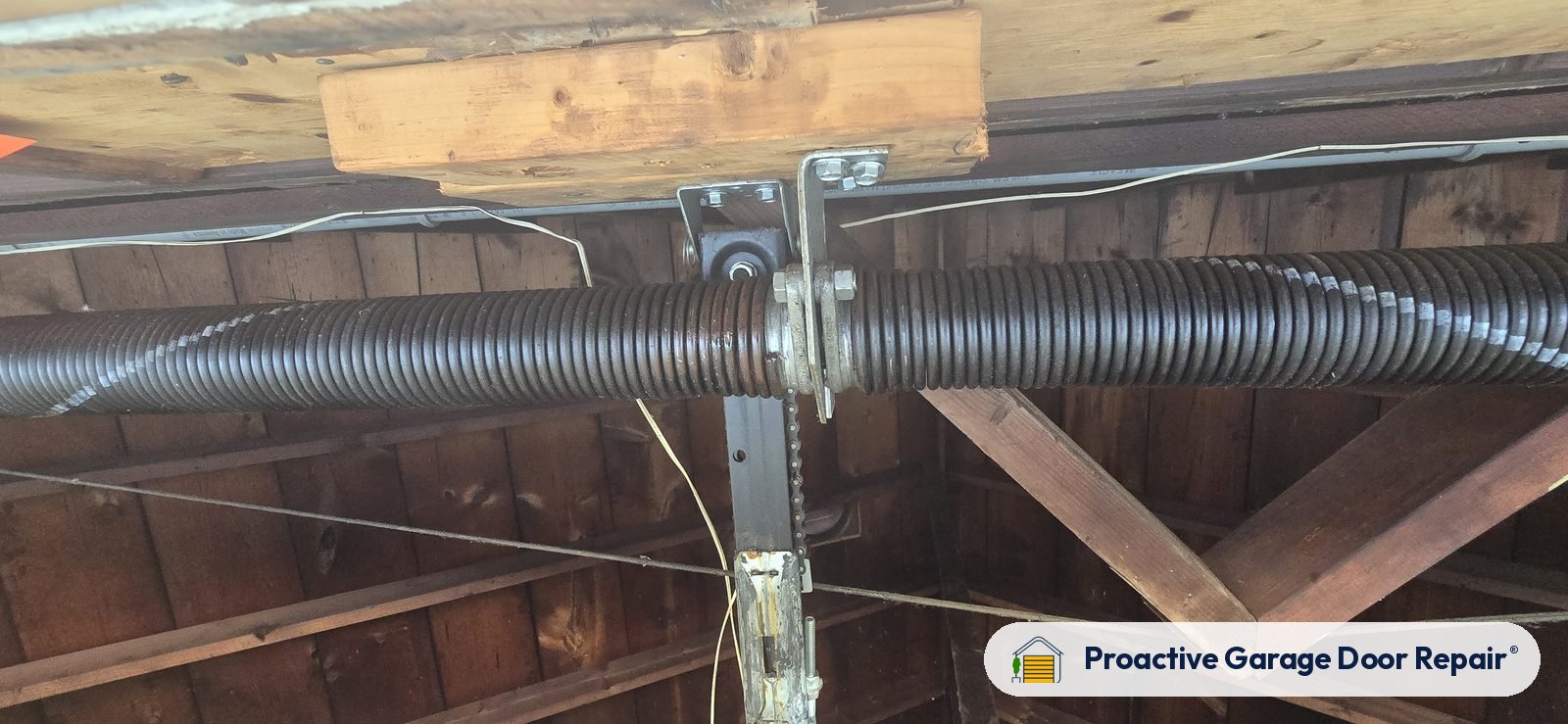 Garage door springs replaced and adjusted by Proactive Garage Door Repair