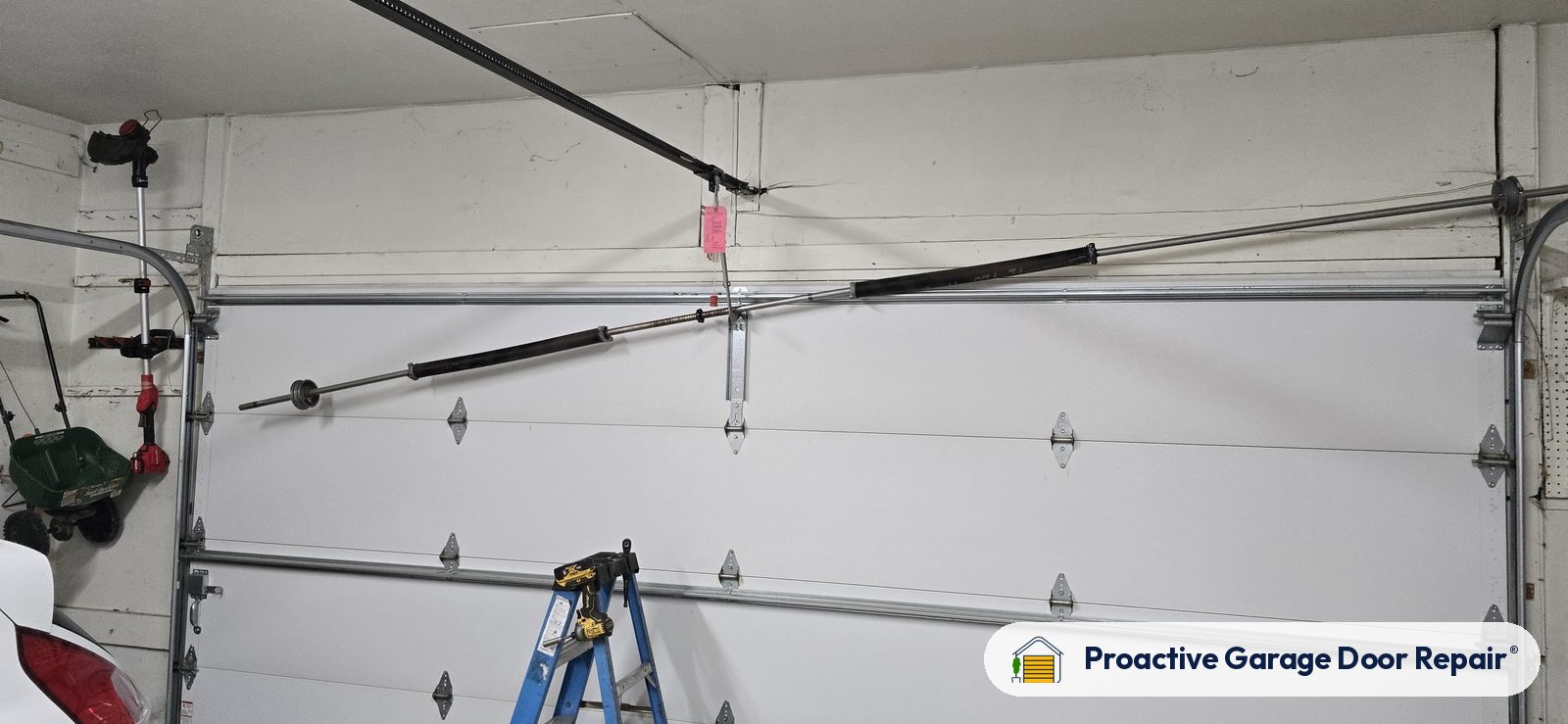 Garage door springs replaced and adjusted by Proactive Garage Door Repair