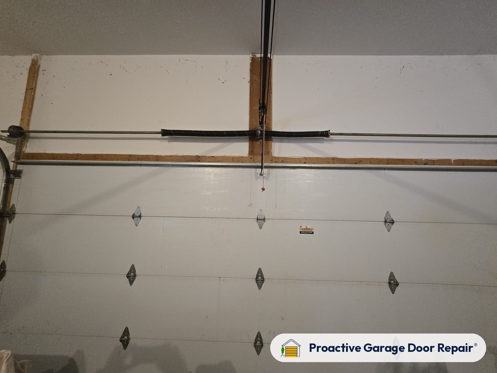 Garage door springs replaced and adjusted by Proactive Garage Door Repair
