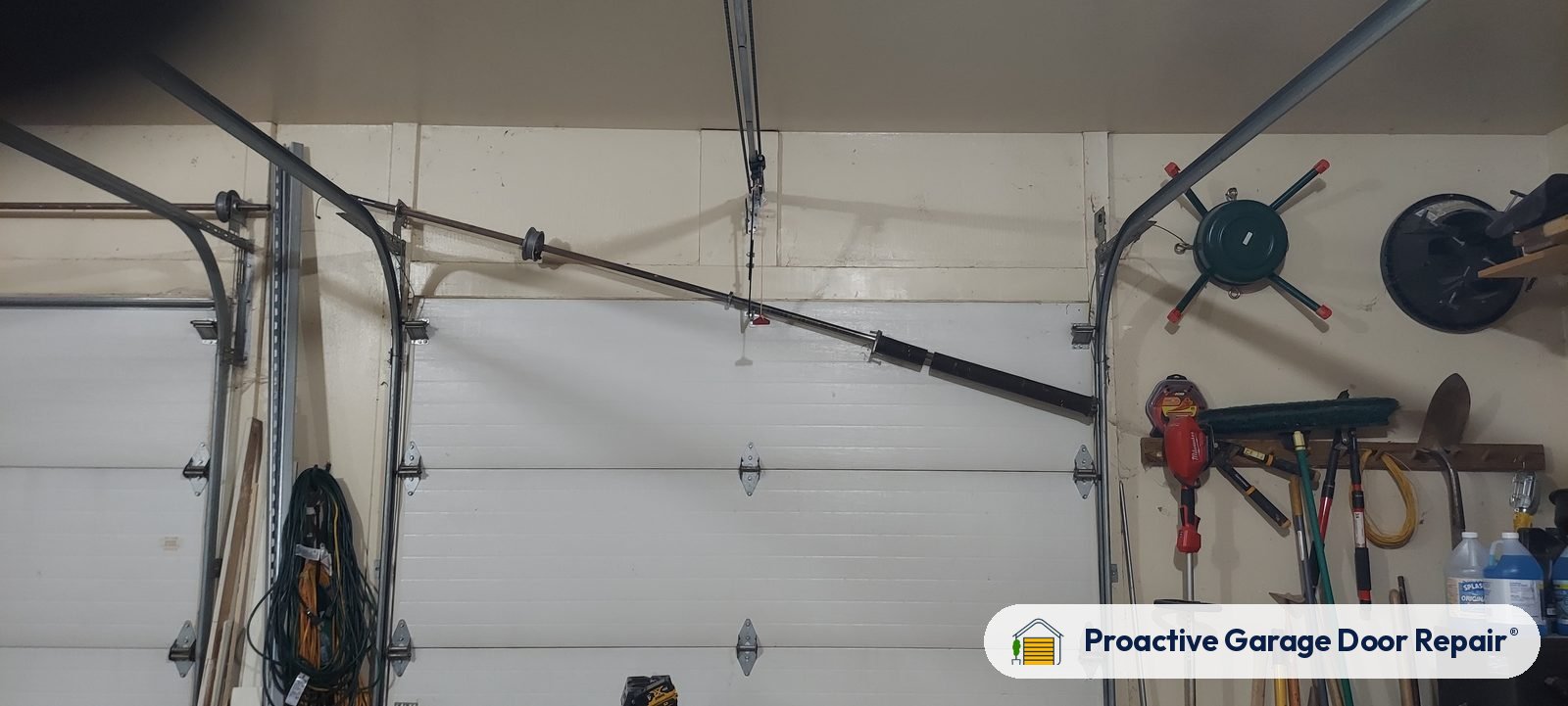 Garage door springs replaced and adjusted by Proactive Garage Door Repair
