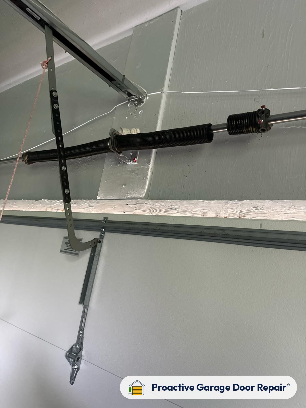 Garage door springs replaced and adjusted by Proactive Garage Door Repair