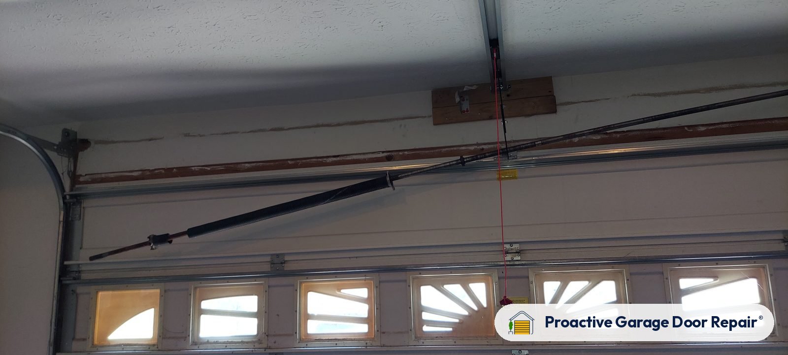 Garage door springs replaced and adjusted by Proactive Garage Door Repair in Akron, Ohio