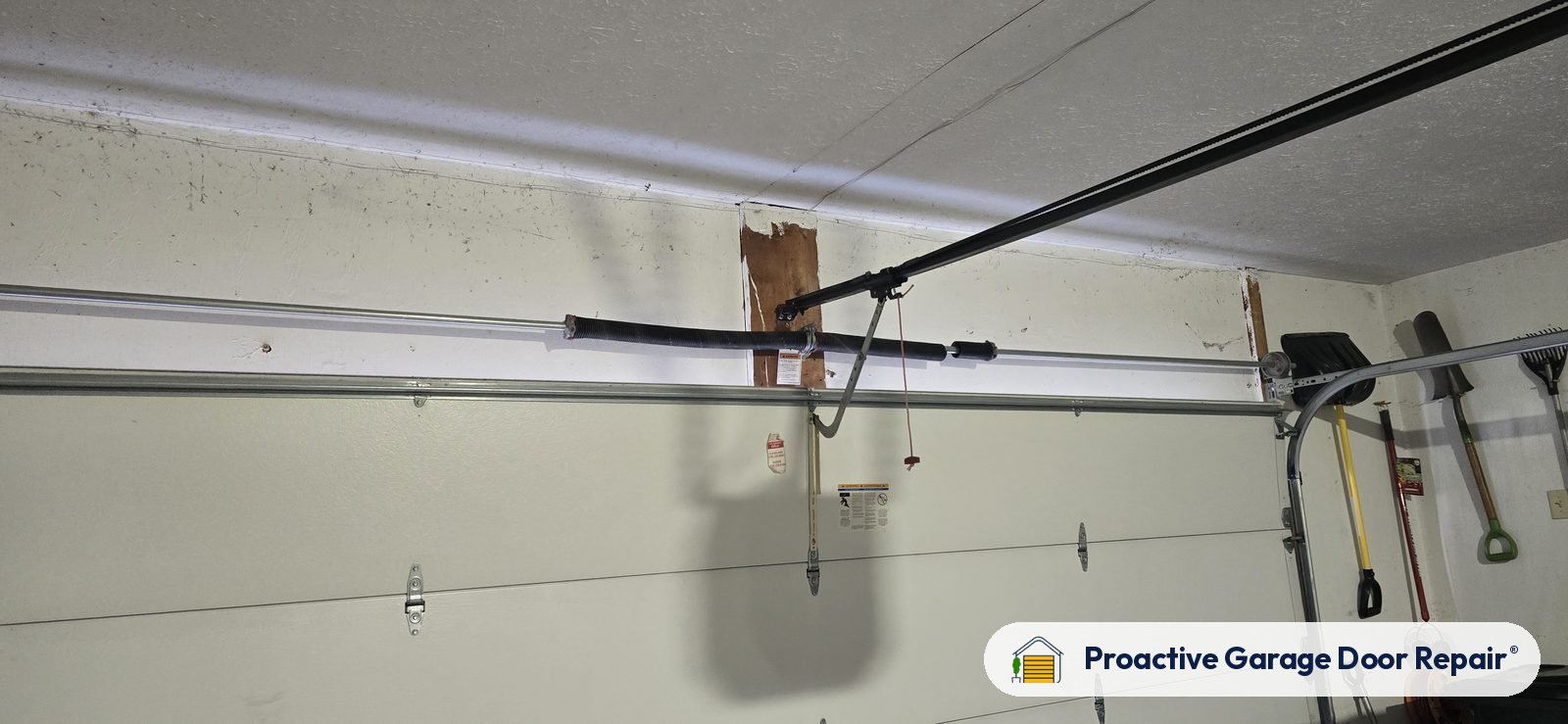 Garage door springs replaced and adjusted by Proactive Garage Door Repair in Avon Lake, Ohio