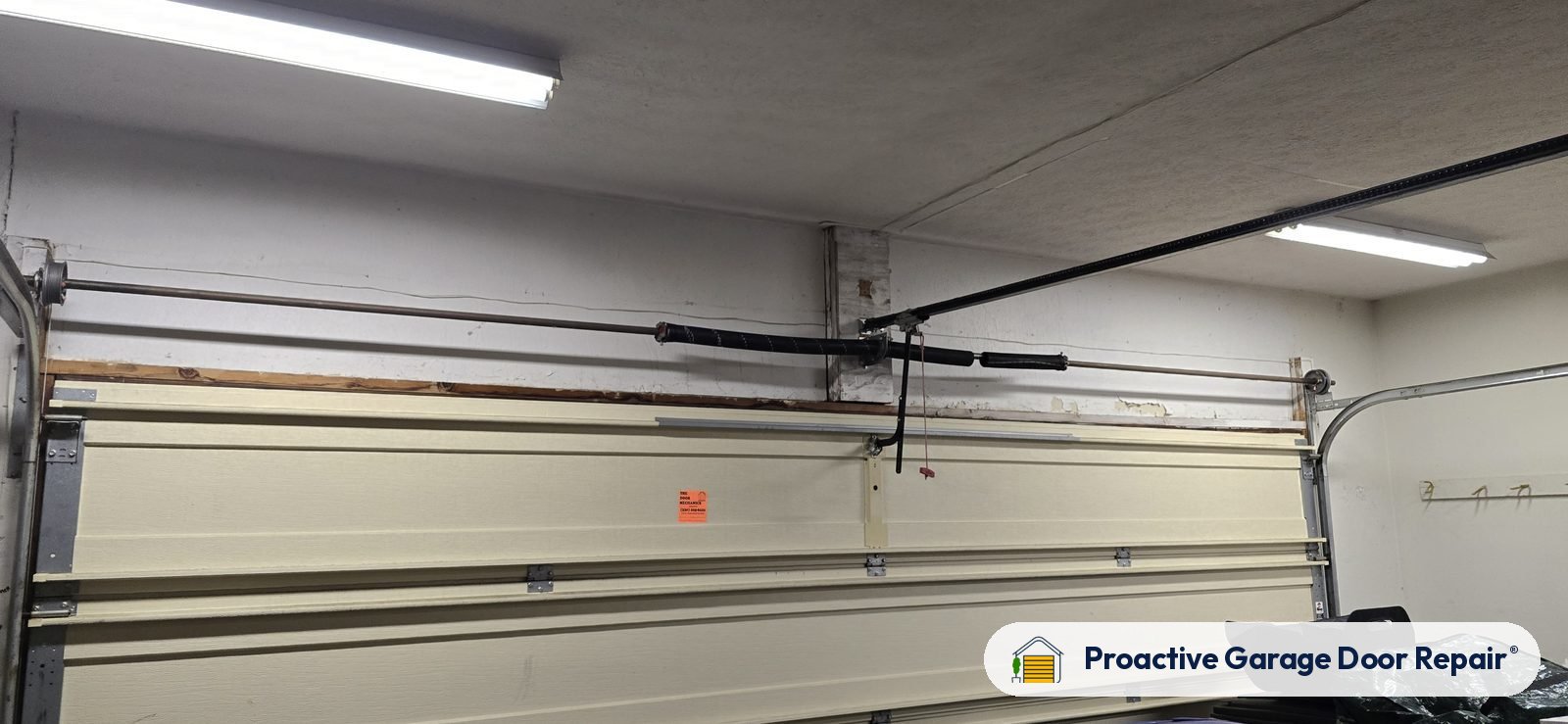 Garage door springs replaced and adjusted by Proactive Garage Door Repair in Brunswick, Ohio